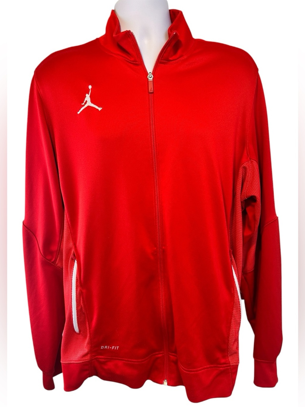 Nike Men's Air Jordan Flight Team Dri-Fit Jacket Full Zip Red Size XL